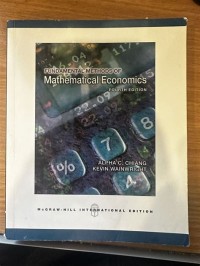 Fundamental methods of mathematical economics